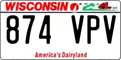 WI license plate 874VPV