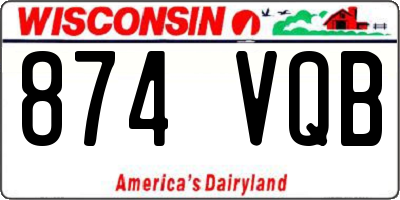 WI license plate 874VQB
