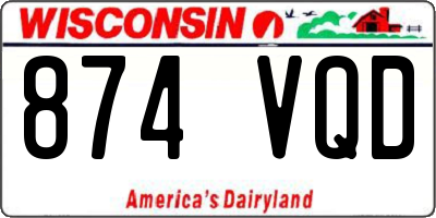 WI license plate 874VQD