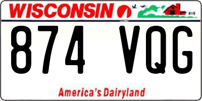 WI license plate 874VQG