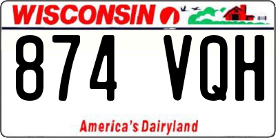 WI license plate 874VQH