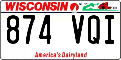 WI license plate 874VQI