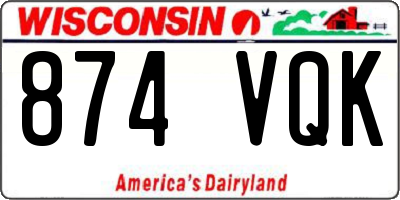 WI license plate 874VQK