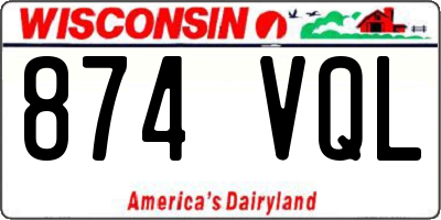 WI license plate 874VQL