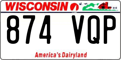 WI license plate 874VQP