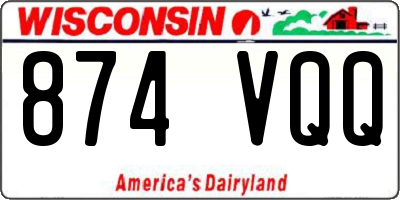 WI license plate 874VQQ