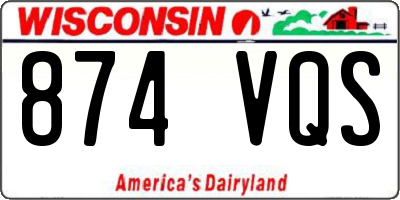 WI license plate 874VQS