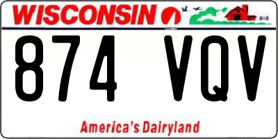 WI license plate 874VQV