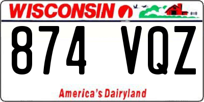 WI license plate 874VQZ