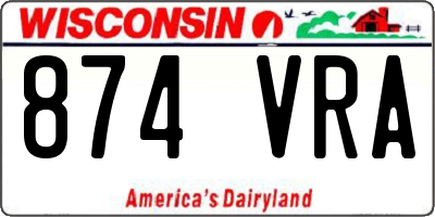 WI license plate 874VRA