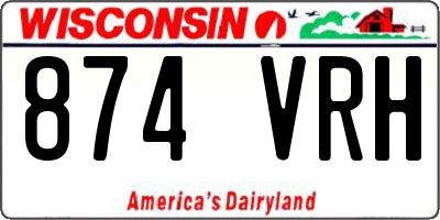 WI license plate 874VRH