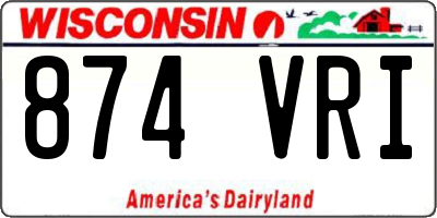 WI license plate 874VRI