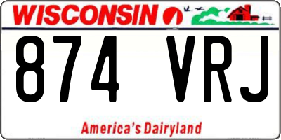 WI license plate 874VRJ