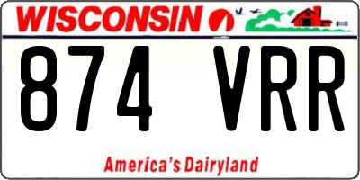 WI license plate 874VRR