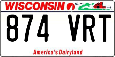 WI license plate 874VRT
