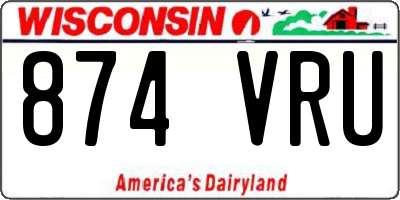 WI license plate 874VRU