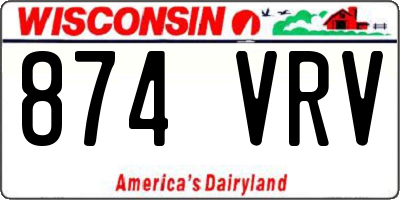 WI license plate 874VRV