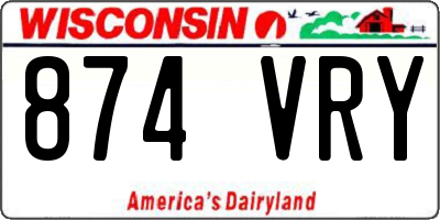 WI license plate 874VRY