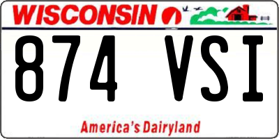 WI license plate 874VSI