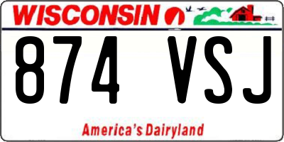 WI license plate 874VSJ