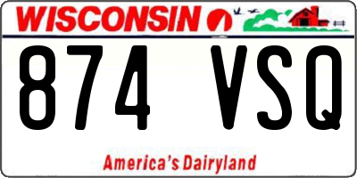 WI license plate 874VSQ