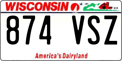 WI license plate 874VSZ