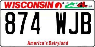 WI license plate 874WJB
