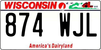 WI license plate 874WJL