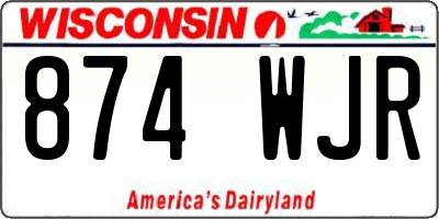 WI license plate 874WJR