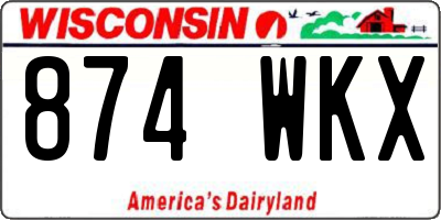 WI license plate 874WKX
