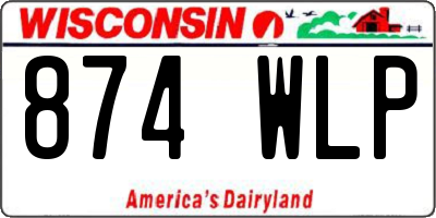 WI license plate 874WLP