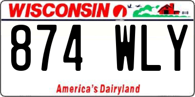 WI license plate 874WLY
