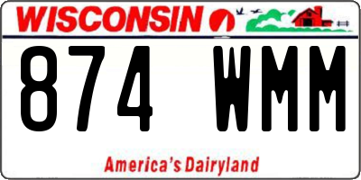 WI license plate 874WMM