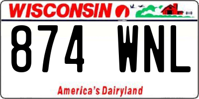 WI license plate 874WNL