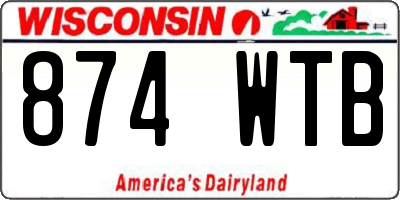 WI license plate 874WTB