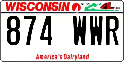 WI license plate 874WWR
