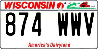 WI license plate 874WWV