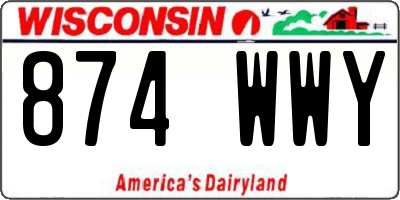 WI license plate 874WWY
