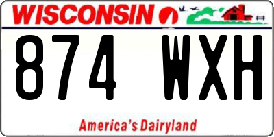 WI license plate 874WXH