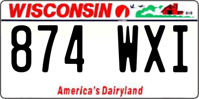 WI license plate 874WXI