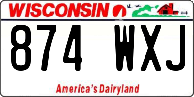 WI license plate 874WXJ