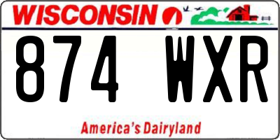 WI license plate 874WXR