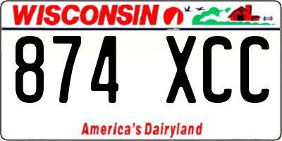 WI license plate 874XCC