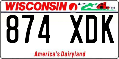 WI license plate 874XDK
