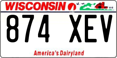 WI license plate 874XEV