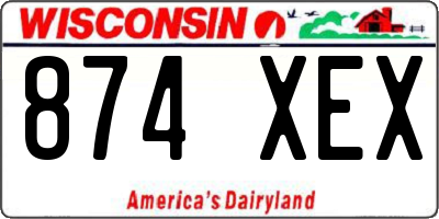 WI license plate 874XEX