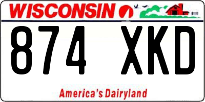 WI license plate 874XKD