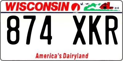 WI license plate 874XKR