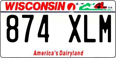 WI license plate 874XLM