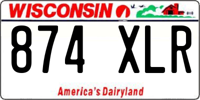 WI license plate 874XLR